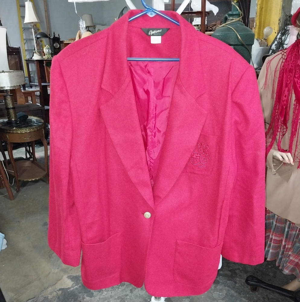 Vintage Options Red Women's Blazer